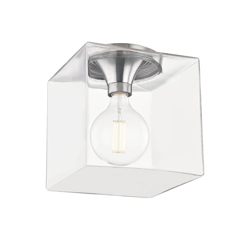 Hudson Valley Lighting Hudson Valley Lighting Mitzi Grace 1 Light Flush Mount - Square - Available in 2 Colors Polished Nickel / Large H284501SQL-PN