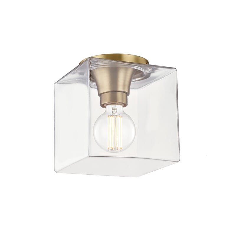 Hudson Valley Lighting Hudson Valley Lighting Mitzi Grace 1 Light Flush Mount - Square - Available in 2 Colors Aged Brass / Small H284501SQS-AGB