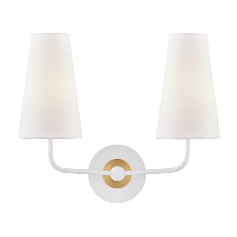 Hudson Valley Lighting Hudson Valley Lighting Mitzi Merri 2 Light Wall Sconce - Available in 2 Colors Aged Brass/White H318102-AGB/WH