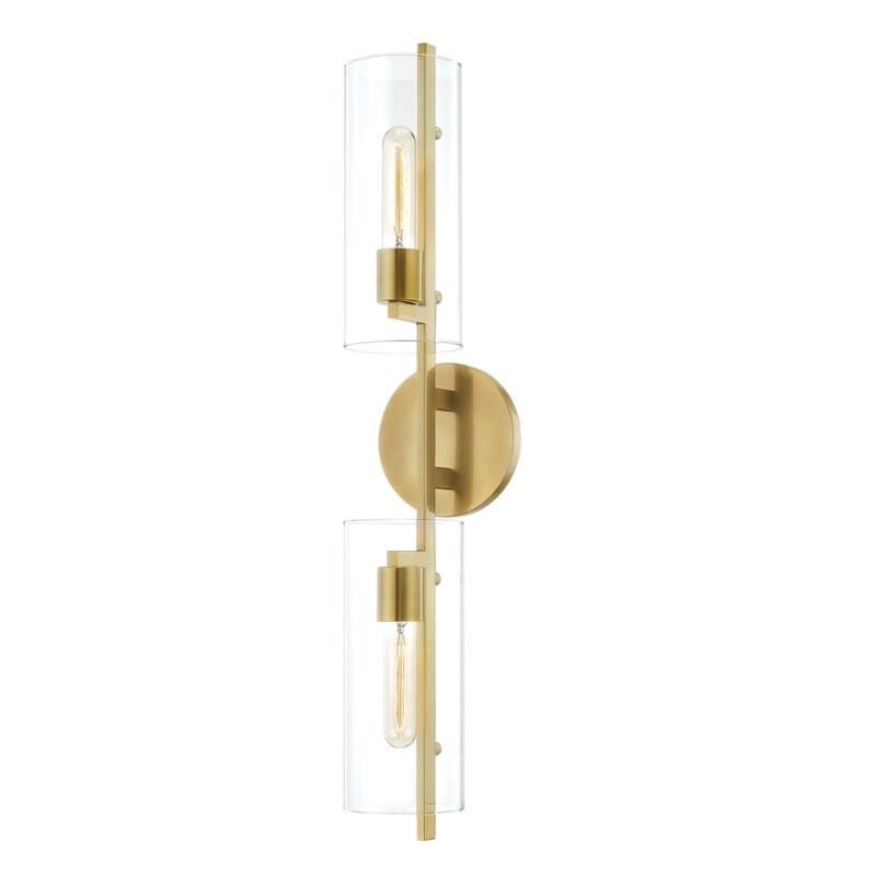 Hudson Valley Lighting Hudson Valley Lighting Mitzi Ariel 2 Light Wall Sconce - Available in 3 Colors Aged Brass H326102-AGB