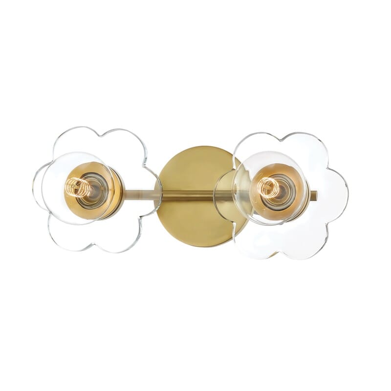 Hudson Valley Lighting Hudson Valley Lighting Mitzi Alexa 2 Light Bath - Available in 2 Colors Aged Brass H357302-AGB