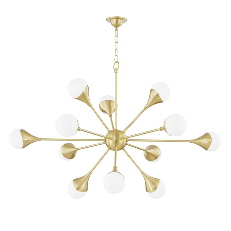 Hudson Valley Lighting Hudson Valley Lighting Mitzi Ariana 12 Light Chandelier - Available in 3 Colors Aged Brass H375812-AGB