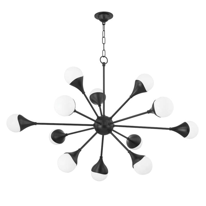 Hudson Valley Lighting Hudson Valley Lighting Mitzi Ariana 12 Light Chandelier - Available in 3 Colors Soft Black H375812-SBK