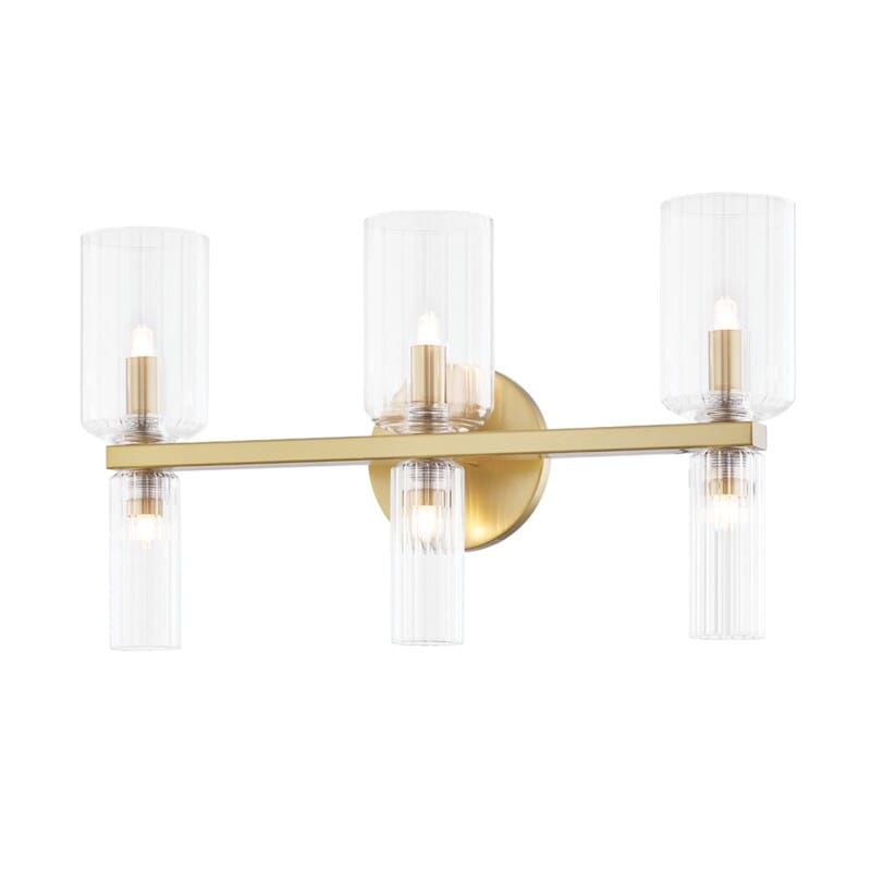Hudson Valley Lighting Hudson Valley Lighting Mitzi Tabitha 6 Light Bath Bracket - Available in 3 Colors Aged Brass H384303-AGB