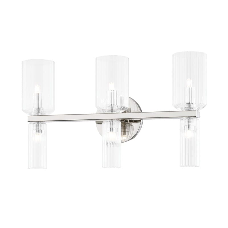 Hudson Valley Lighting Hudson Valley Lighting Mitzi Tabitha 6 Light Bath Bracket - Available in 3 Colors Polished Nickel H384303-PN