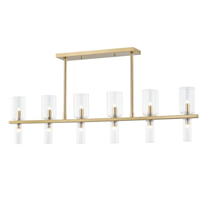 Hudson Valley Lighting Hudson Valley Lighting Mitzi Tabitha 12 Light Linear - Available in 3 Colors Aged Brass H384912-AGB