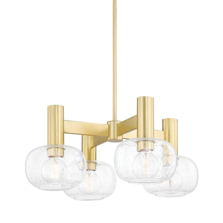 Hudson Valley Lighting Hudson Valley Lighting Mitzi Harlow 4 Light Chandelier - Available in 2 Colors Aged Brass H403804-AGB