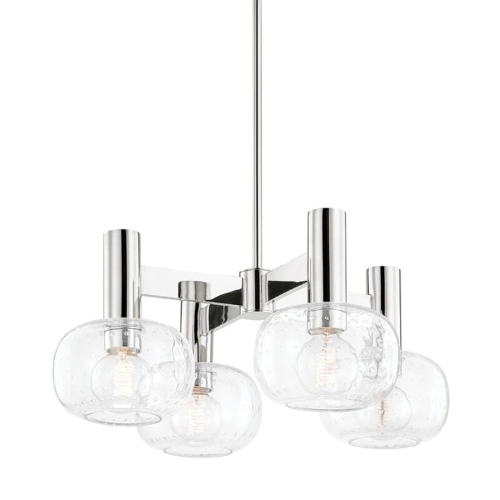 Hudson Valley Lighting Hudson Valley Lighting Mitzi Harlow 4 Light Chandelier - Available in 2 Colors Polished Nickel H403804-PN