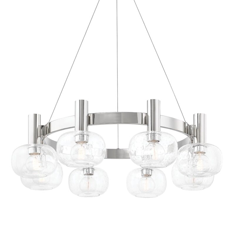 Hudson Valley Lighting Hudson Valley Lighting Mitzi Harlow 8 Light Chandelier - Available in 2 Colors Polished Nickel H403808-PN