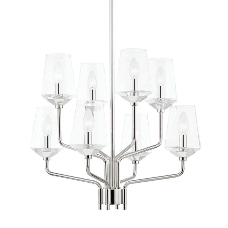 Hudson Valley Lighting Hudson Valley Lighting Mitzi Kayla 8 Light Chandelier - Available in 3 Colors Polished Nickel H420808-PN