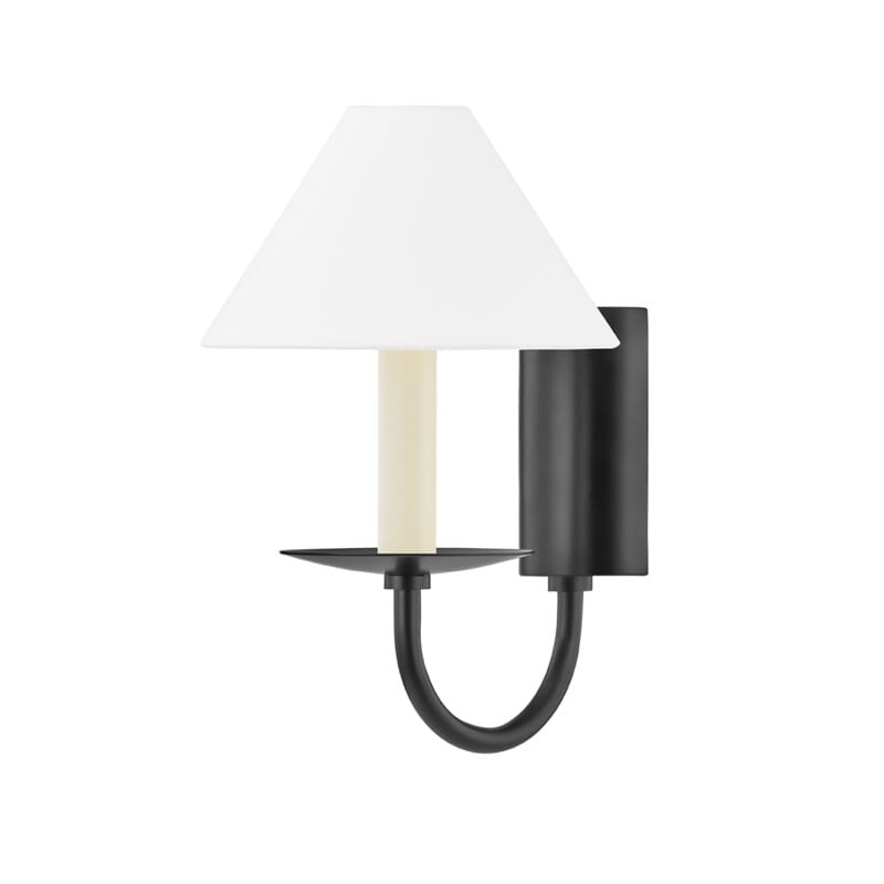 Hudson Valley Lighting Hudson Valley Lighting Mitzi Lenore 1 Light Wall Sconce - Available in 2 Colors Soft Black H464101-SBK