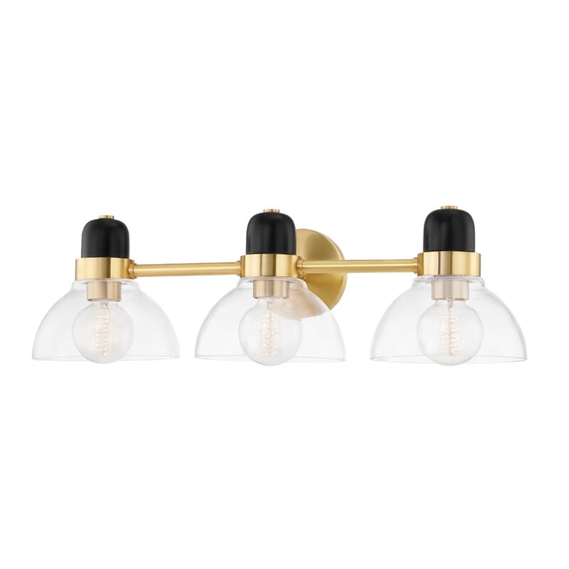 Hudson Valley Lighting Hudson Valley Lighting Mitzi Camile 3 Light Bath Bracket - Available in 2 Colors Aged Brass H482303-AGB