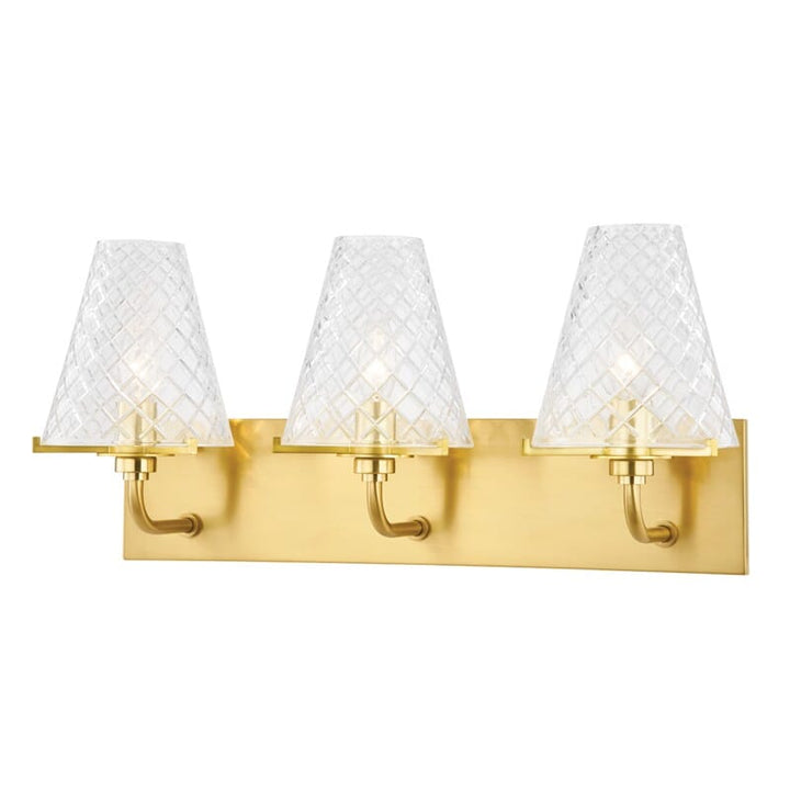 Hudson Valley Lighting Hudson Valley Lighting Mitzi Irene 3 Light Bath Bracket - Available in 2 Colors Aged Brass H495303-AGB