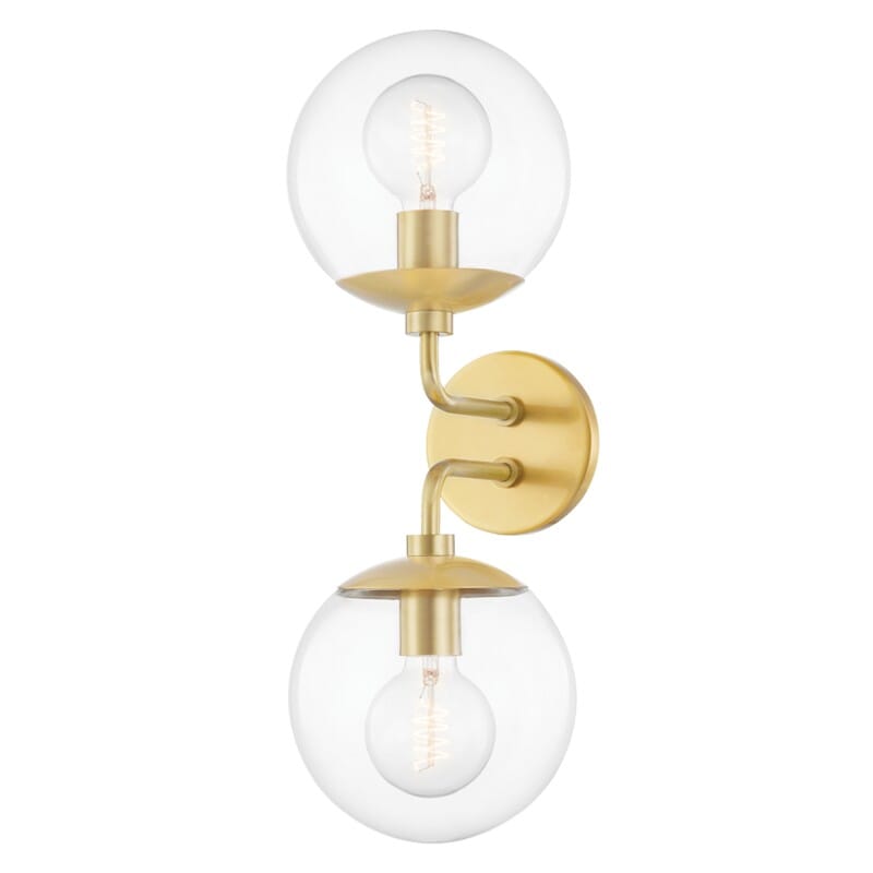 Hudson Valley Lighting Hudson Valley Lighting Mitzi Meadow 2 Light Wall Sconce - Available in 3 Colors Aged Brass H503102-AGB