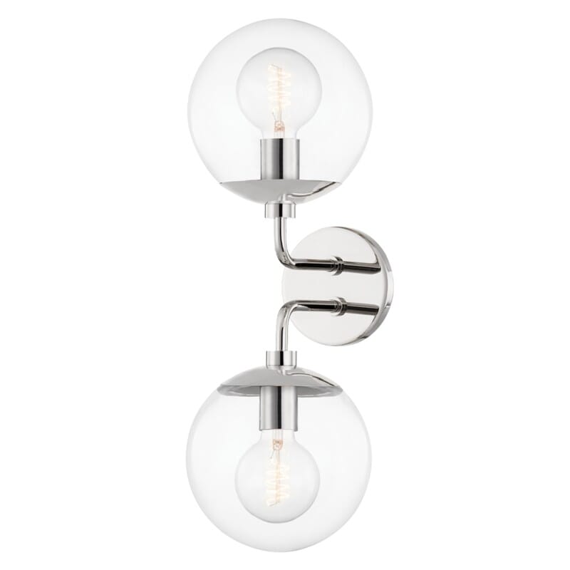 Hudson Valley Lighting Hudson Valley Lighting Mitzi Meadow 2 Light Wall Sconce - Available in 3 Colors Polished Nickel H503102-PN