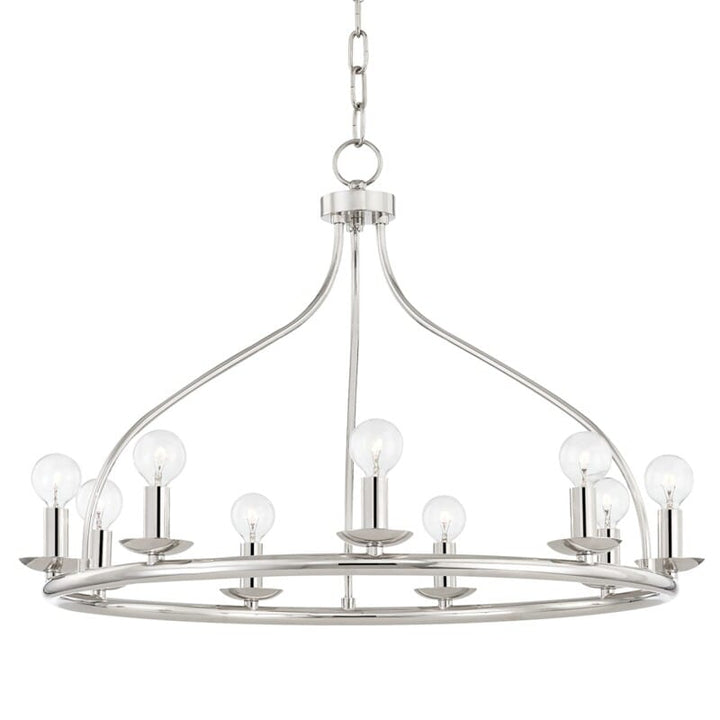 Hudson Valley Lighting Hudson Valley Lighting Mitzi Kendra 9 Light Chandelier - Available in 3 Colors Polished Nickel H511809-PN