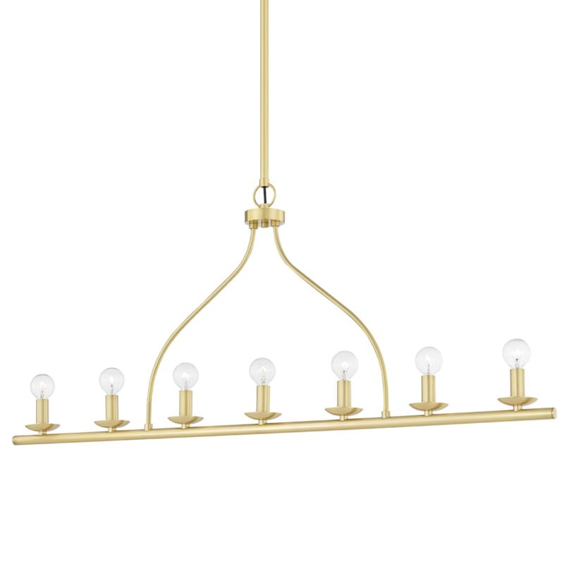 Hudson Valley Lighting Hudson Valley Lighting Mitzi Kendra 7 Light Linear - Available in 3 Colors Aged Brass H511907-AGB