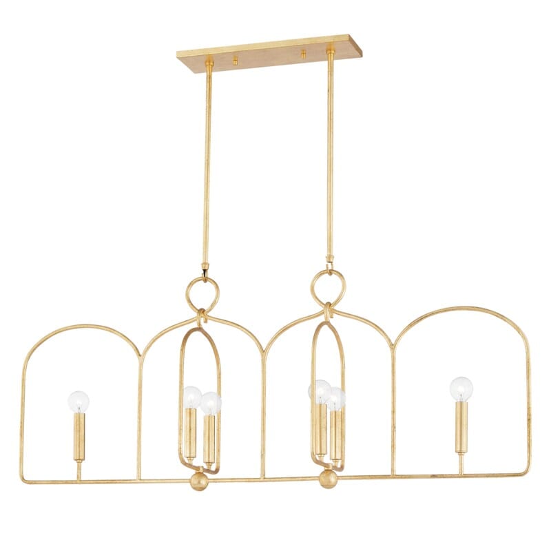 Hudson Valley Lighting Hudson Valley Lighting Mitzi Mallory 6 Light Linear - Available in 2 Colors Gold Leaf H512906-GL