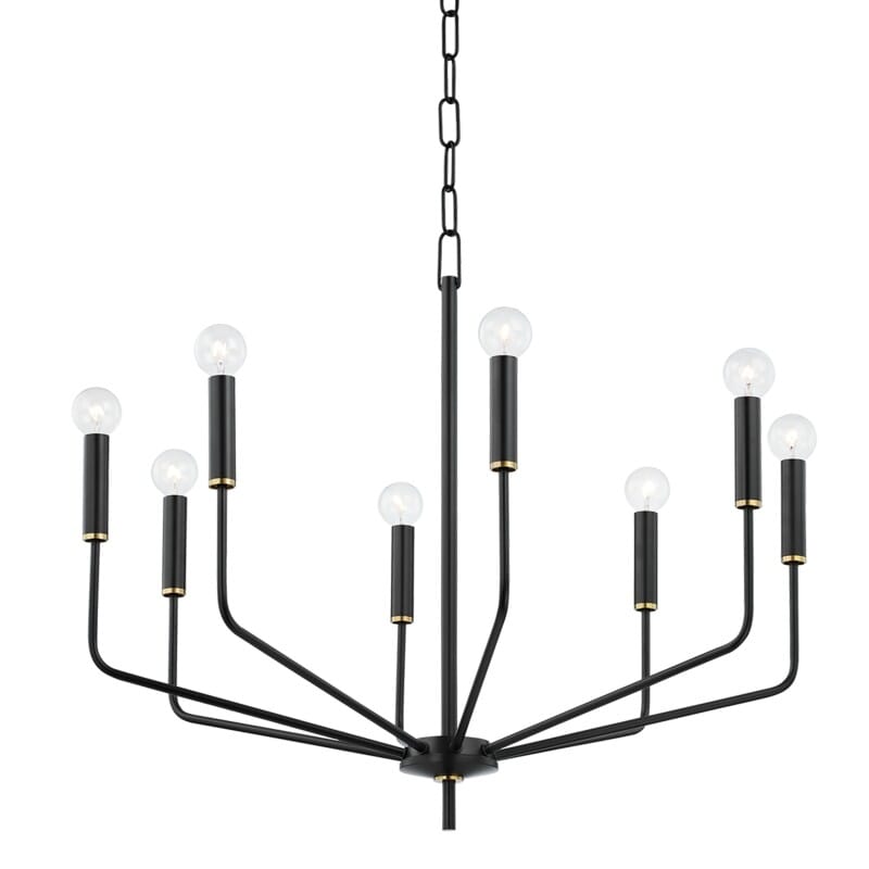 Hudson Valley Lighting Hudson Valley Lighting Mitzi Bailey 8 Light Chandelier - Available in 3 Colors Aged Brass/Soft Black H516808-AGB/SBK