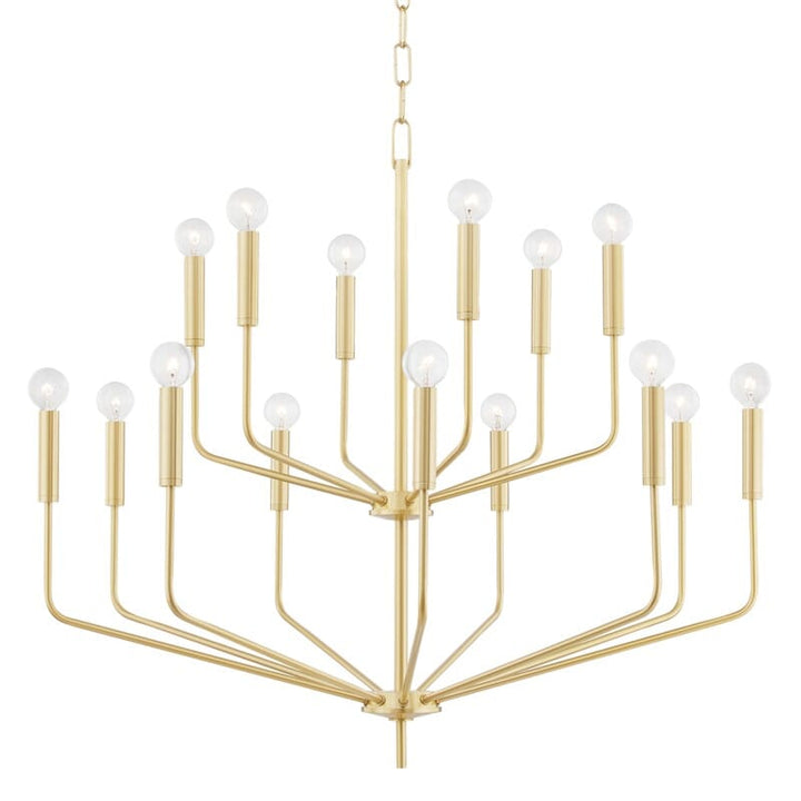 Hudson Valley Lighting Hudson Valley Lighting Mitzi Bailey 15 Light Chandelier - Available in 3 Colors Aged Brass H516815-AGB