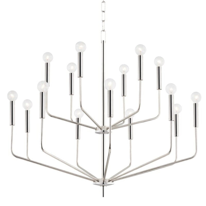 Hudson Valley Lighting Hudson Valley Lighting Mitzi Bailey 15 Light Chandelier - Available in 3 Colors Polished Nickel H516815-PN