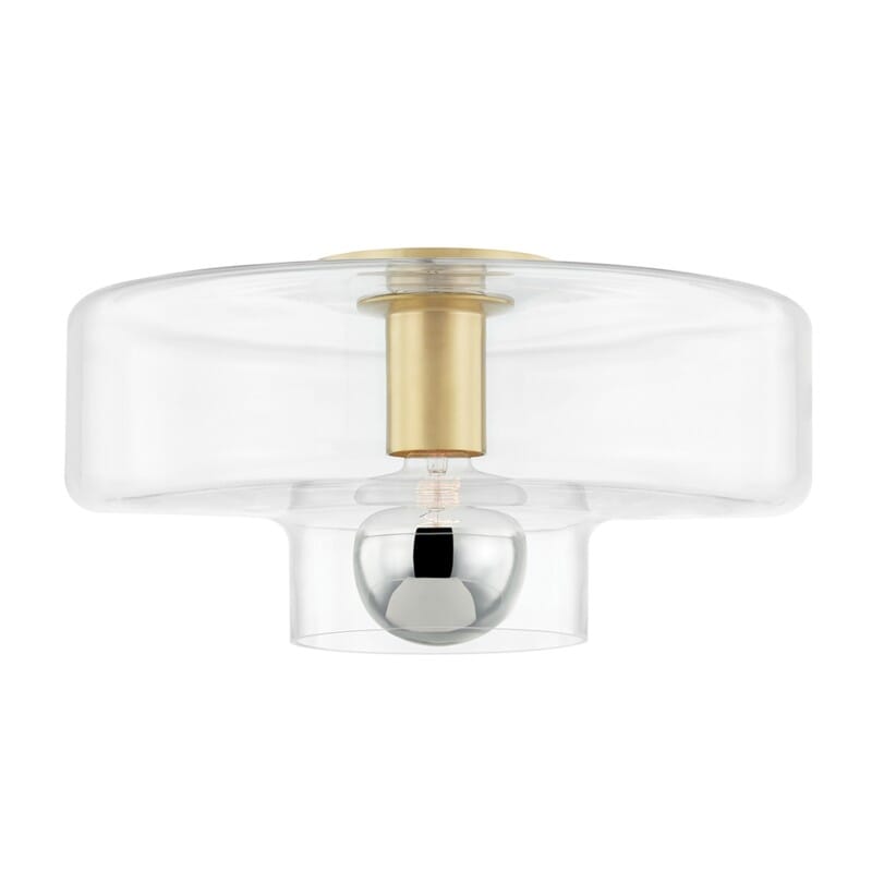 Hudson Valley Lighting Hudson Valley Lighting Mitzi Iona 1 Light Flush Mount - Available in 2 Colors Aged Brass H524501-AGB