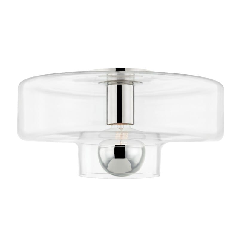 Hudson Valley Lighting Hudson Valley Lighting Mitzi Iona 1 Light Flush Mount - Available in 2 Colors Polished Nickel H524501-PN