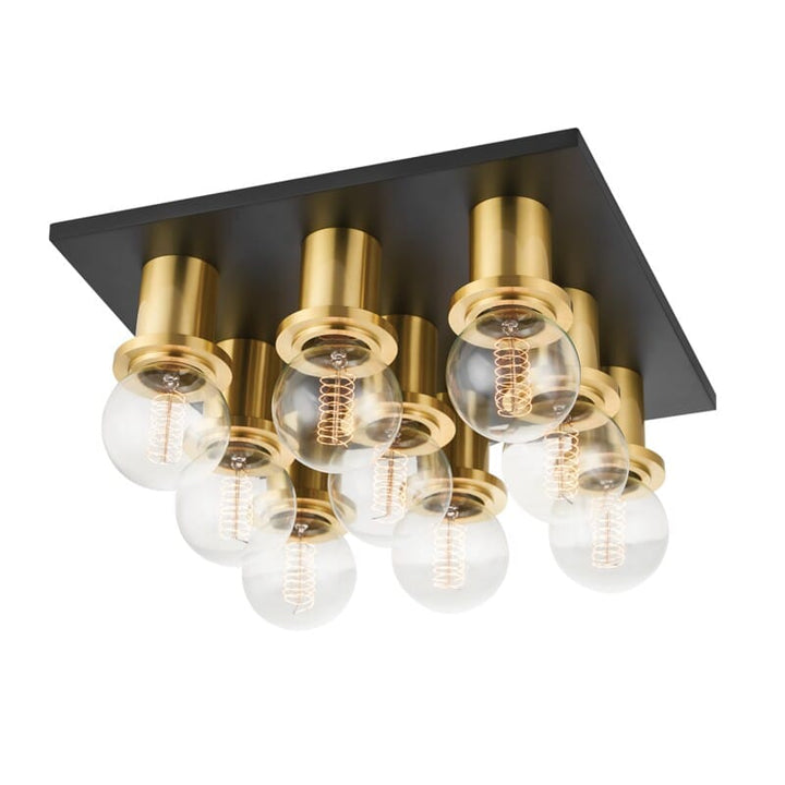 Hudson Valley Lighting Hudson Valley Lighting Mitzi Brandi 9 Light Flush Mount - Available in 2 Colors Aged Brass/Soft Black H526509-AGB/SBK