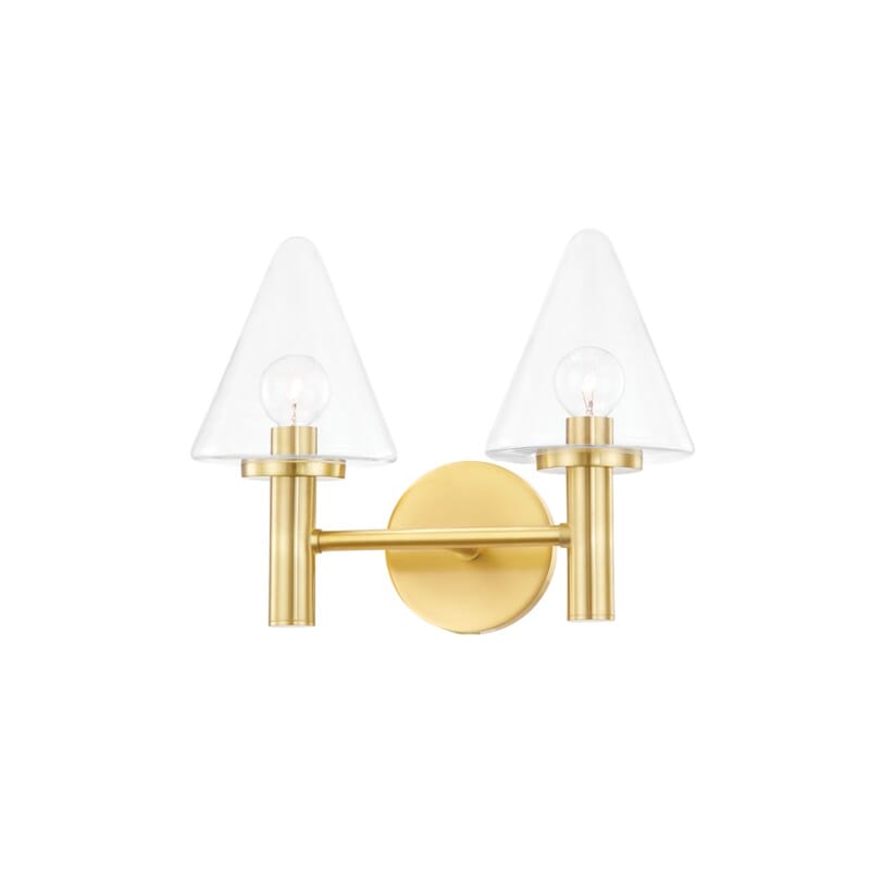 Hudson Valley Lighting Hudson Valley Lighting Mitzi Connie 2 Light Bath & Vanity - Available in 2 Colors Aged Brass H540302-AGB