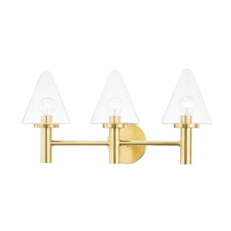 Hudson Valley Lighting Hudson Valley Lighting Mitzi Connie 3 Light Bath & Vanity - Available in 2 Colors Aged Brass H540303-AGB