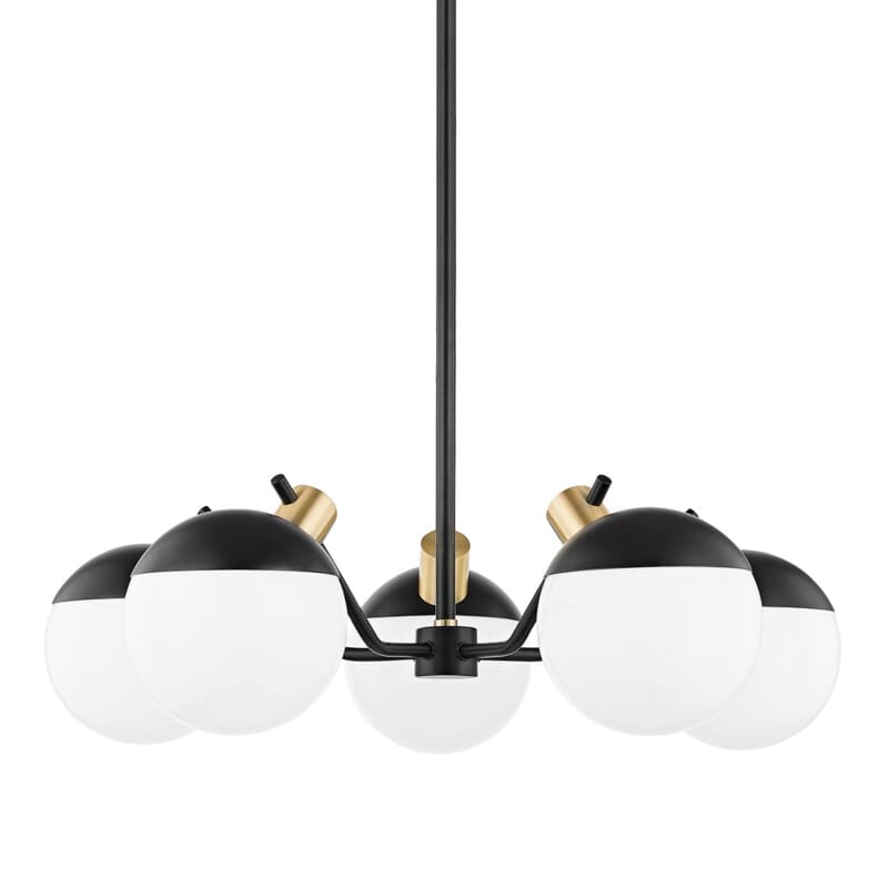 Hudson Valley Lighting Hudson Valley Lighting Mitzi Miranda 5 Light Chandelier - Available in 2 Colors Aged Brass/Soft Black H573805-AGB/SBK