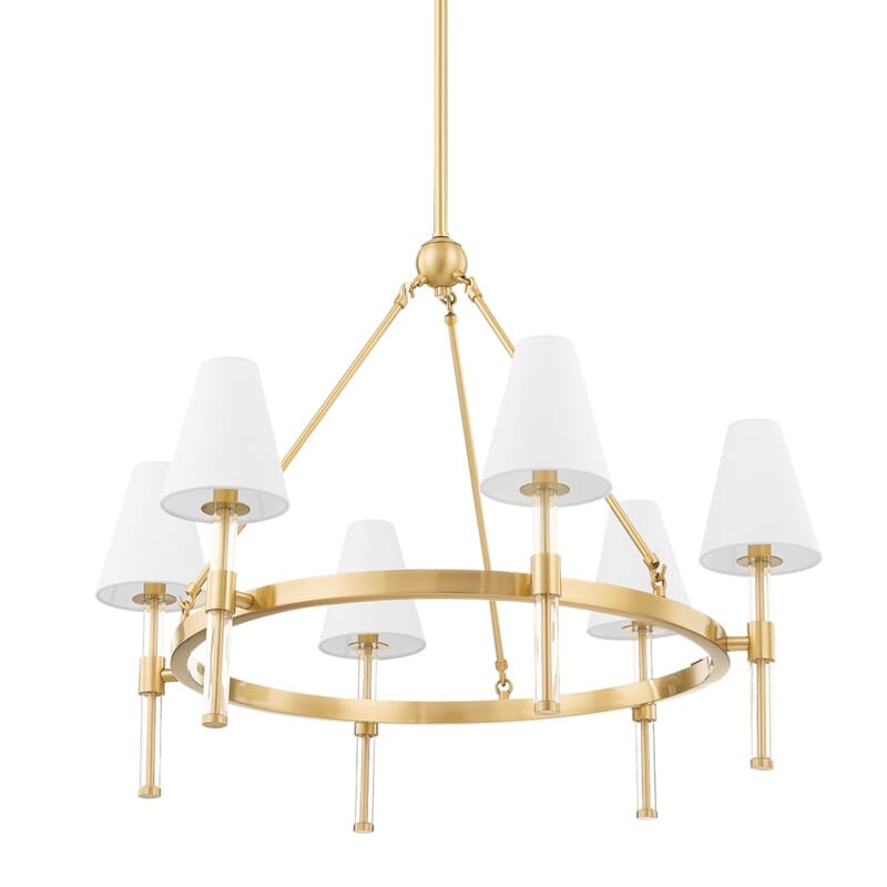 Hudson Valley Lighting Hudson Valley Lighting Mitzi Janelle 6 Light Chandelier - Available in 2 Colors Aged Brass H630806-AGB
