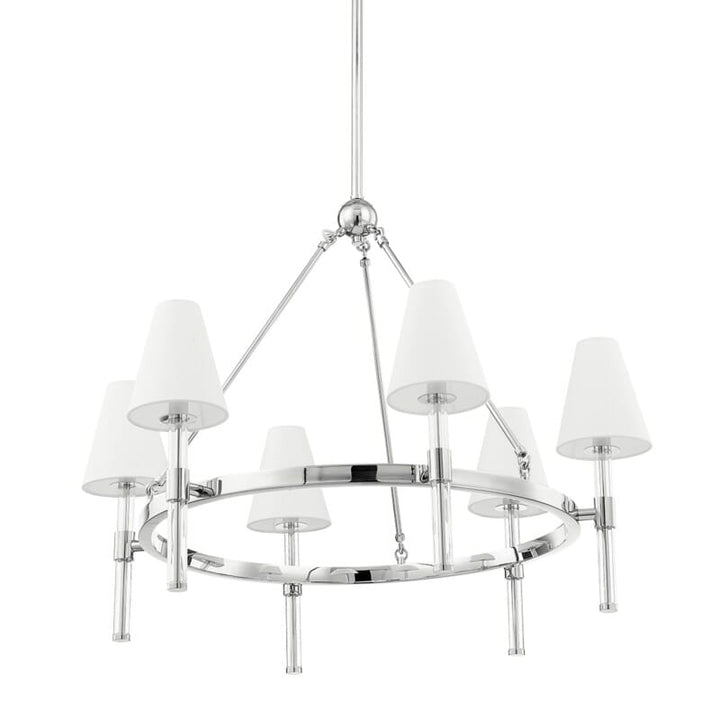 Hudson Valley Lighting Hudson Valley Lighting Mitzi Janelle 6 Light Chandelier - Available in 2 Colors Polished Nickel H630806-PN
