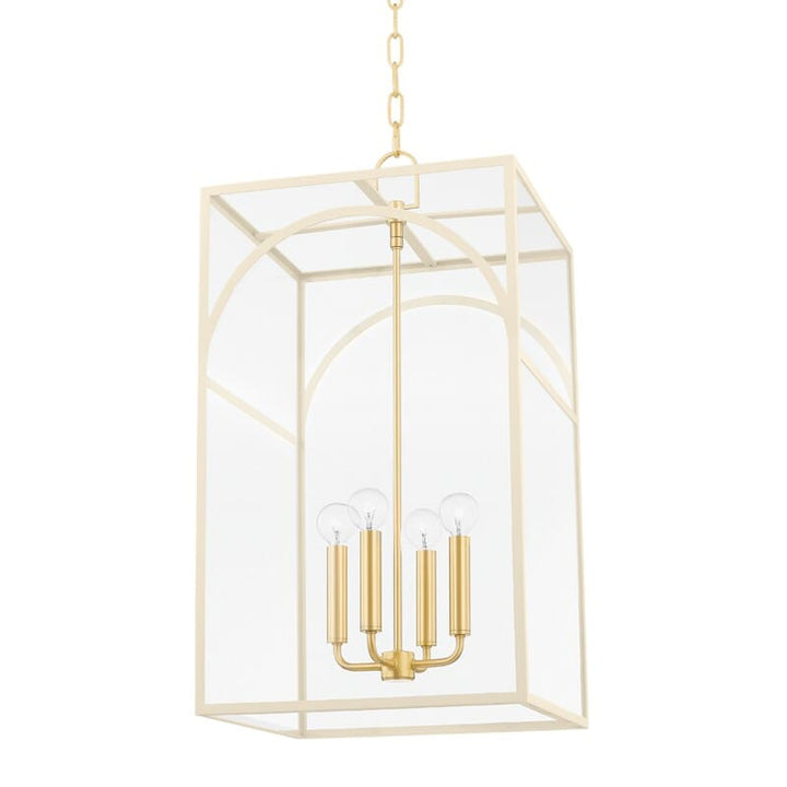 Hudson Valley Lighting Hudson Valley Lighting Mitzi Addison 4 Light Pendant - Available in 2 Colors Textured Cream / Large H642704L-AGB/TCR