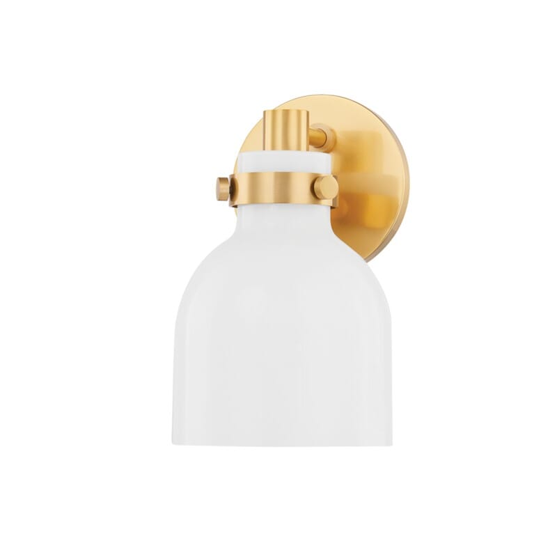 Hudson Valley Lighting Hudson Valley Lighting Mitzi Elli 1 Light Bath Sconce - Available in 2 Colors Aged Brass H649301-AGB
