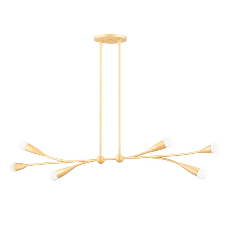 Hudson Valley Lighting Hudson Valley Lighting Mitzi Elsa 6 Light Linear - Available in 2 Colors Gold Leaf H689906-GL