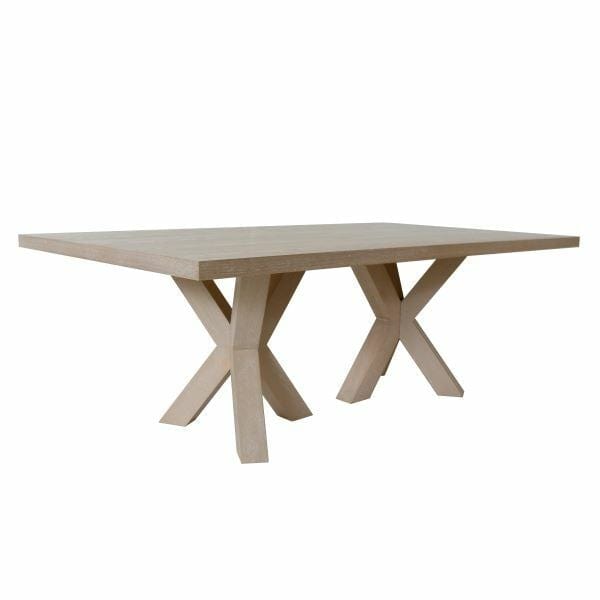 Worlds Away Worlds Away Haines Rectangular Dining Table - Natural Cerused HAINES CO