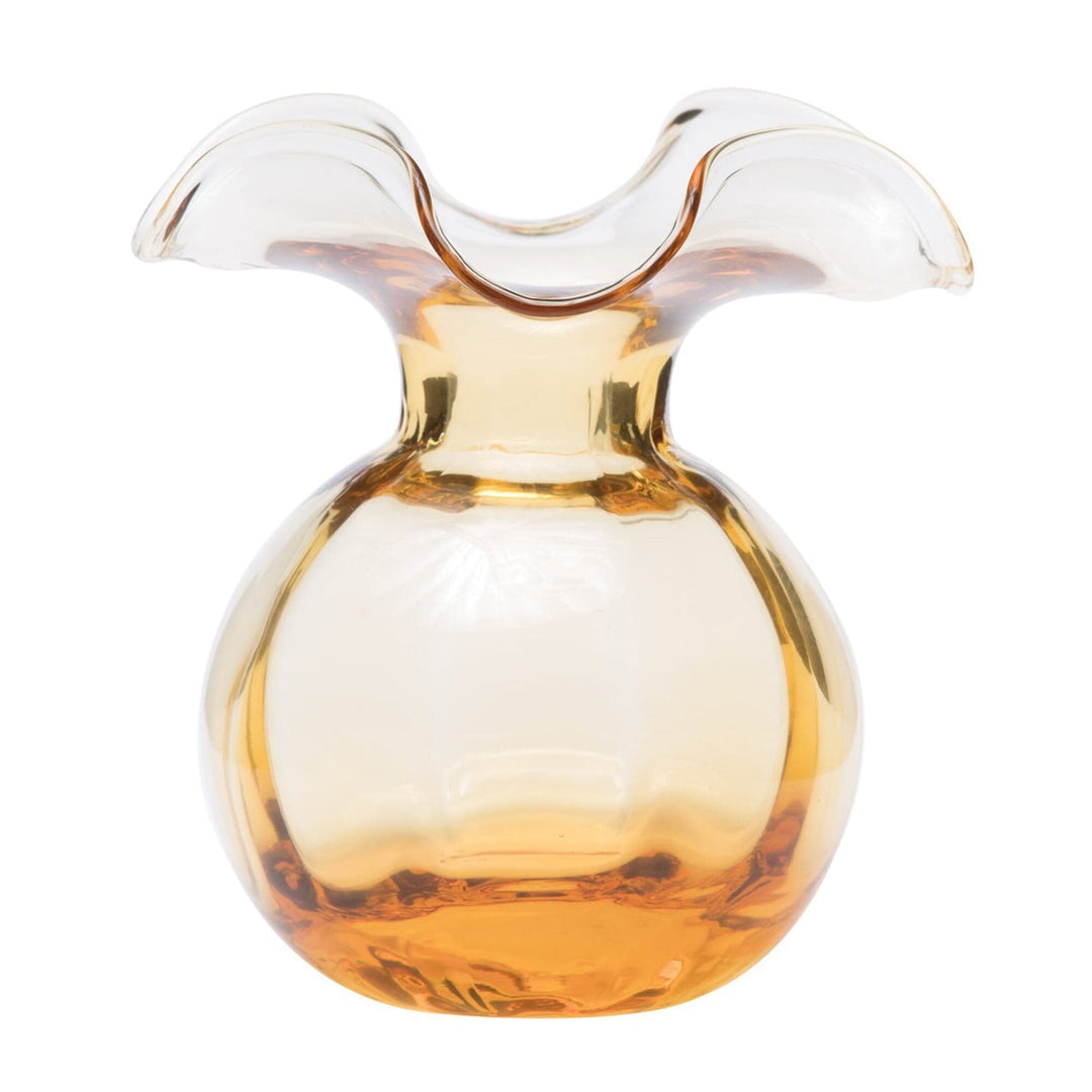Vietri Vietri Hibiscus Glass Medium Fluted Vase - Available in 6 Colors Amber HBS-8582A