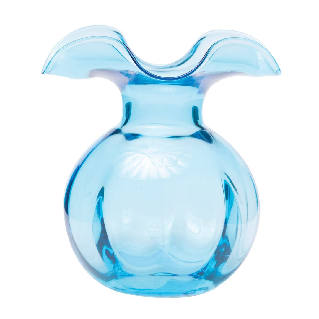 Vietri Vietri Hibiscus Glass Medium Fluted Vase - Available in 6 Colors Aqua HBS-8582AQ