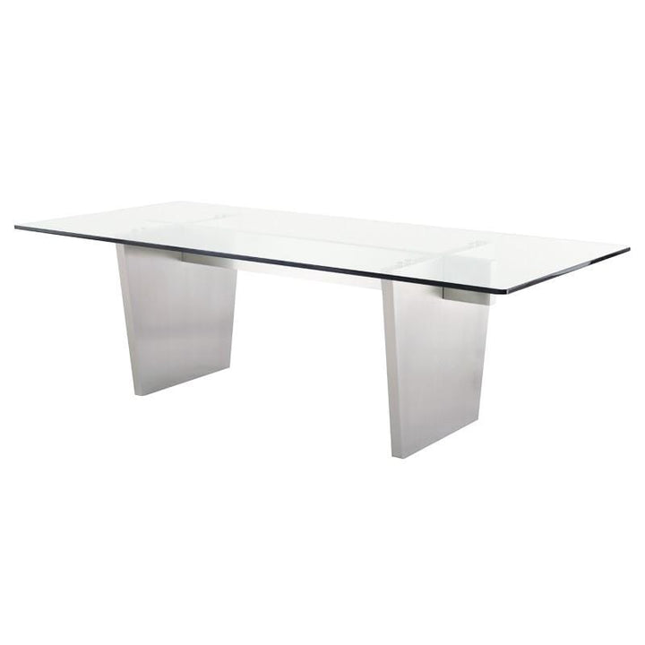 Nuevo Nuevo Aiden Dining Table - Glass Silver HGNA437