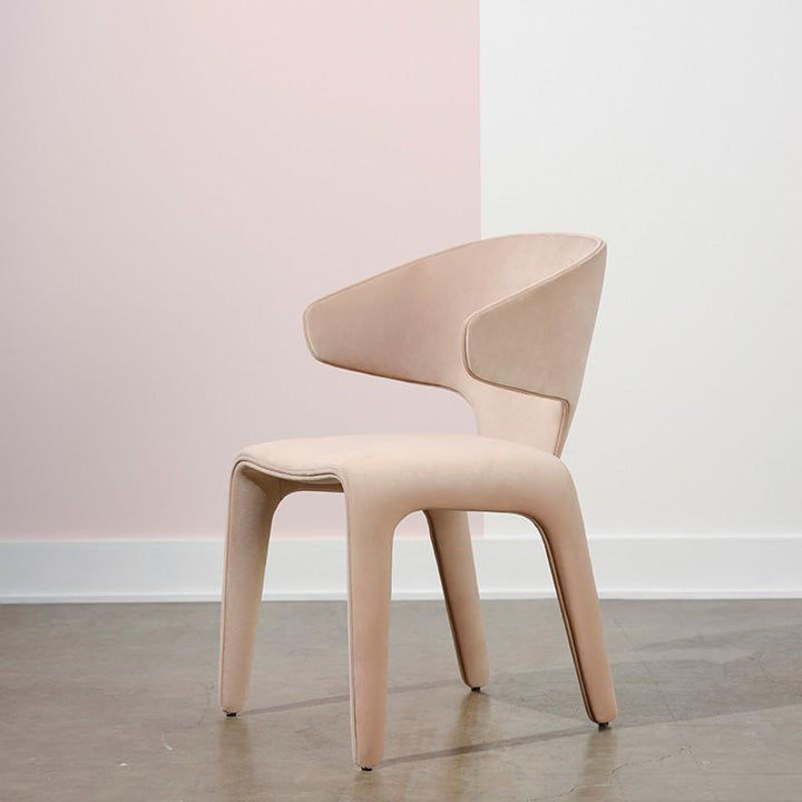 Nuevo Nuevo Bandi Dining Chair - Peach Velour HGNE166