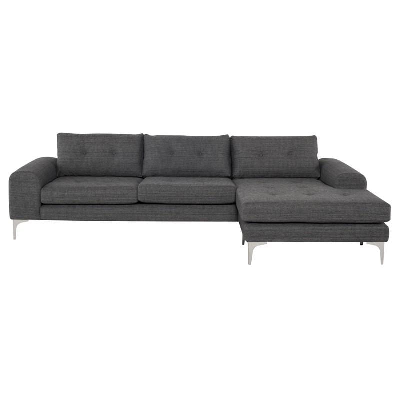 Nuevo Nuevo Colyn Sectional Sofa - Dark Grey Tweed
