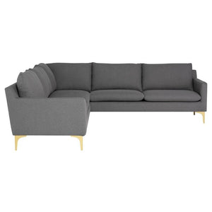 Nuevo Nuevo Anders L Sectional Sofa - Slate Grey