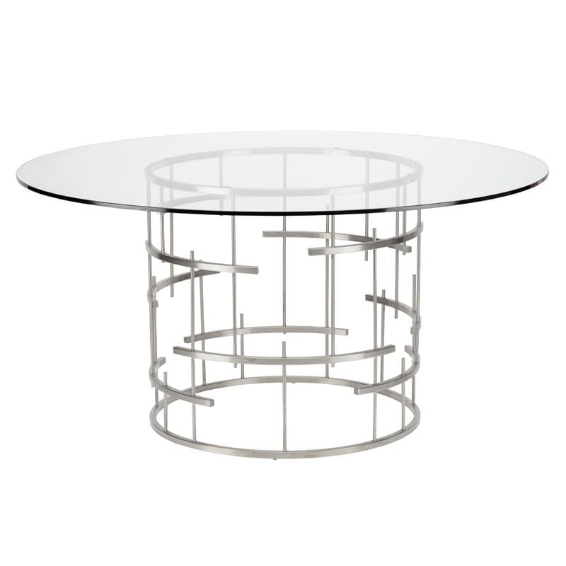 Nuevo Nuevo Round Tiffany Dining Table - Silver HGSX214
