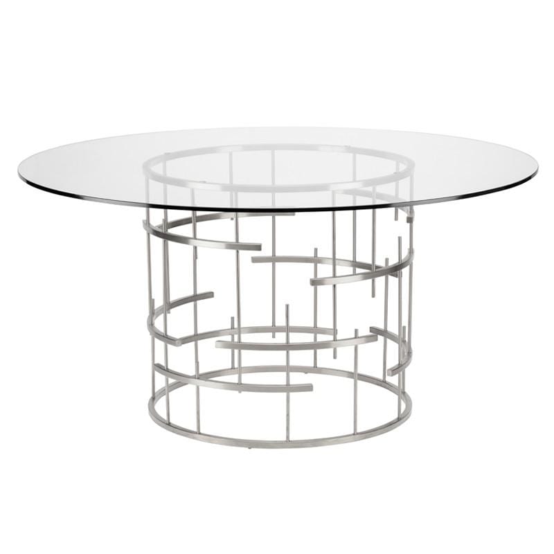 Nuevo Nuevo Round Tiffany Dining Table - Silver HGSX214