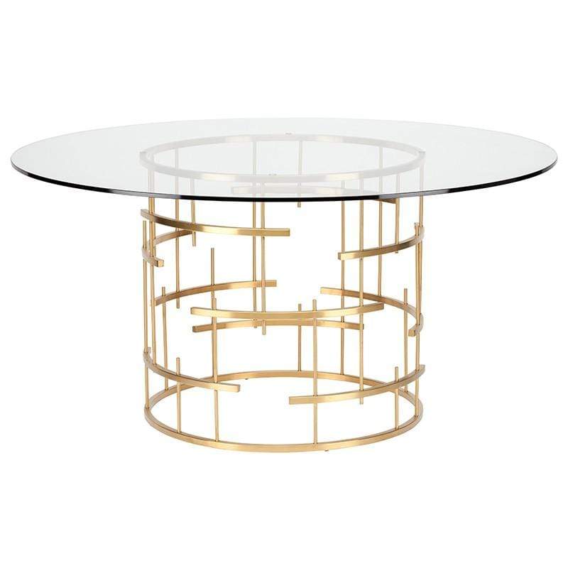 Nuevo Nuevo Round Tiffany Dining Table - Gold HGSX216