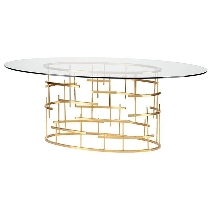 Nuevo Nuevo Oval Tiffany Dining Table - Gold HGSX220