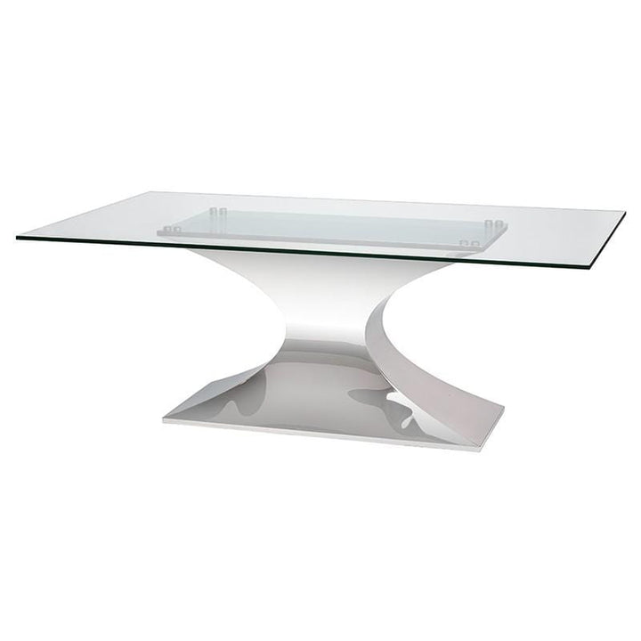 Nuevo Nuevo Praetorian Dining Table - Glass Silver / 78' HGSX222