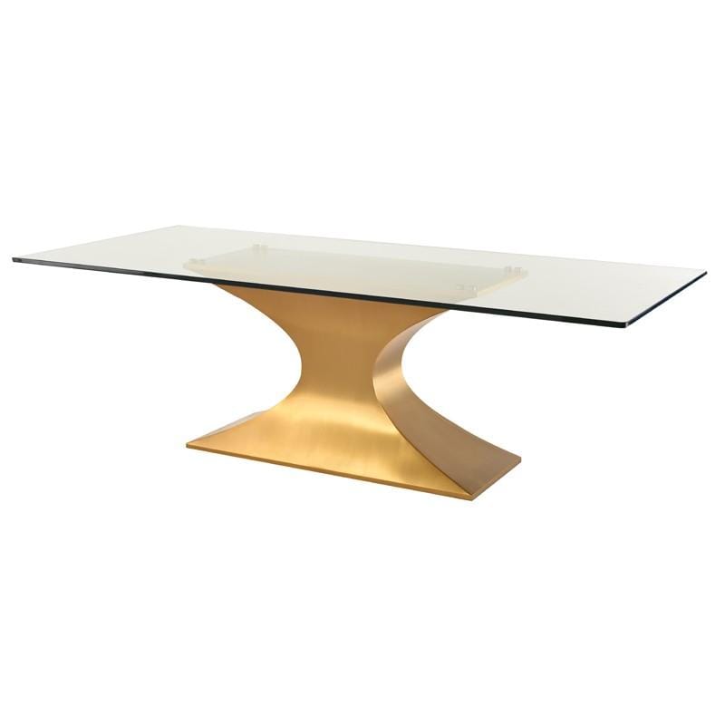 Nuevo Nuevo Praetorian Dining Table - Glass Gold / 78' HGSX224