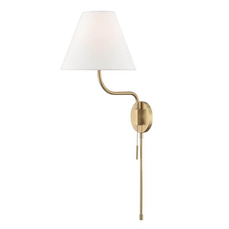 Hudson Valley Lighting Hudson Valley Lighting Mitzi Patti 1 Light Wall Sconce With Plug - Available in 3 Colors Aged Brass HL240101-AGB